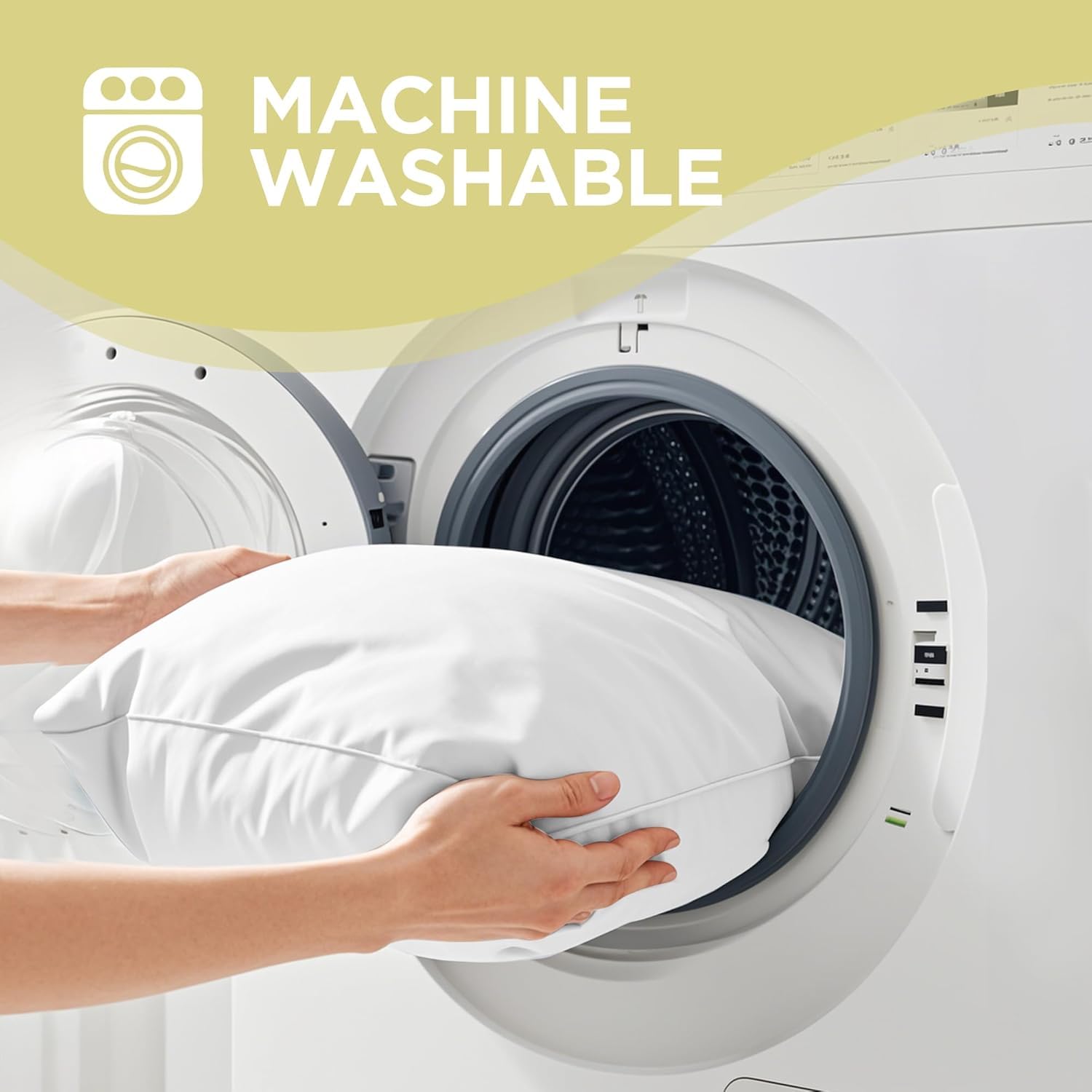Farm To Home machine-washable pillow ready for easy care.