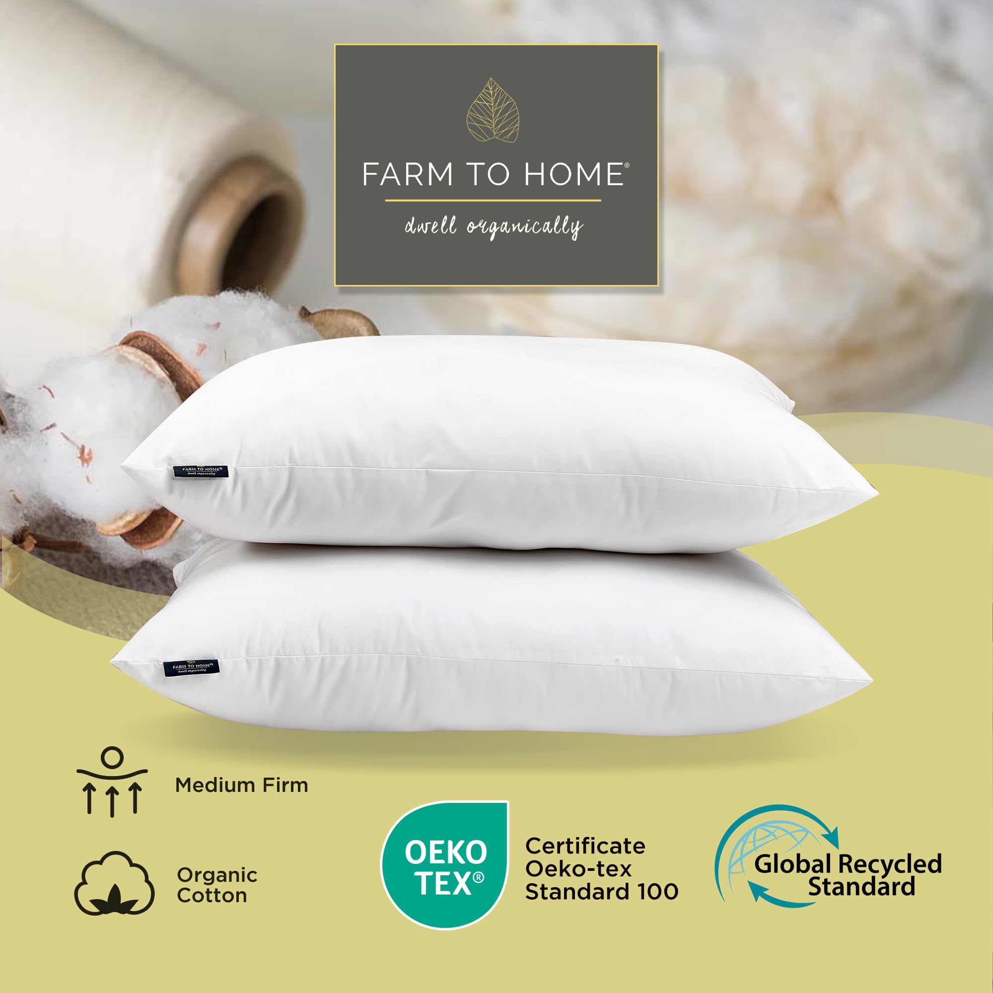 Farm To Home organic cotton cover texture highlighting soft, cool feel
