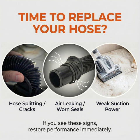Fashion Plus compatible hose for UV900/UV950, restoring powerful suction.