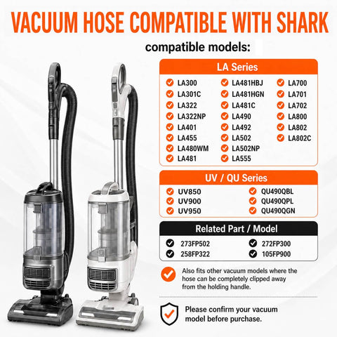 Fashion Plus hose with steel-wire core supports durability during daily cleans.
