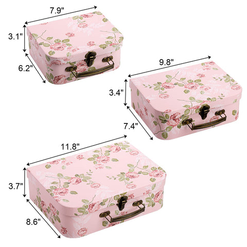 Fasmov pink medium suitcase box ideal for cosmetics and gifts