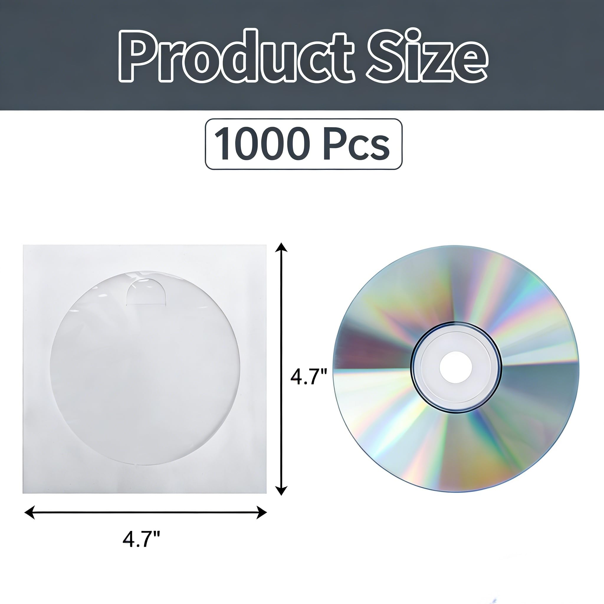 Fasmov thick white paper sleeve shown for durable disc storage.