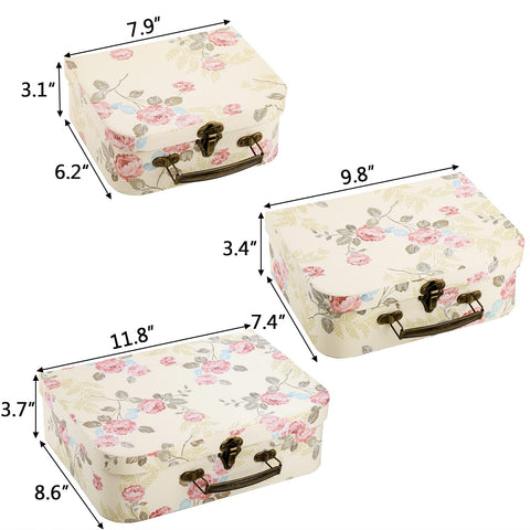 Fasmov three-pack large suitcase storage with lid spacious for clothing or linens.