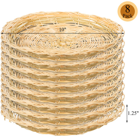 Eight-piece set of 10-inch bamboo holders ideal for party tables by Fasmov.