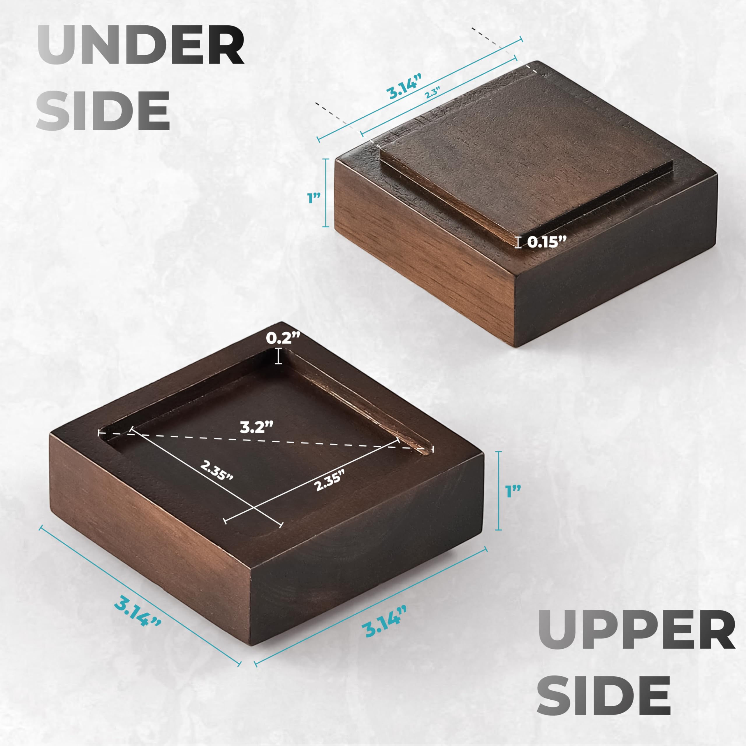 FASONLA risers interlocking stack demonstrates easy height customization
