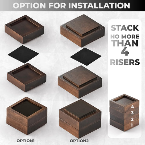 FASONLA risers with non-slip hole keep feet secure during rearrangement