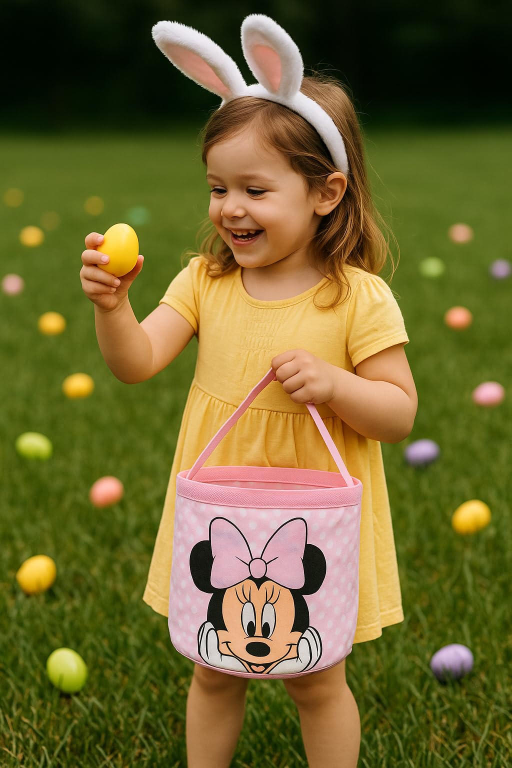 Fast Forward Minnie Mouse tote used for toy storage on the go.