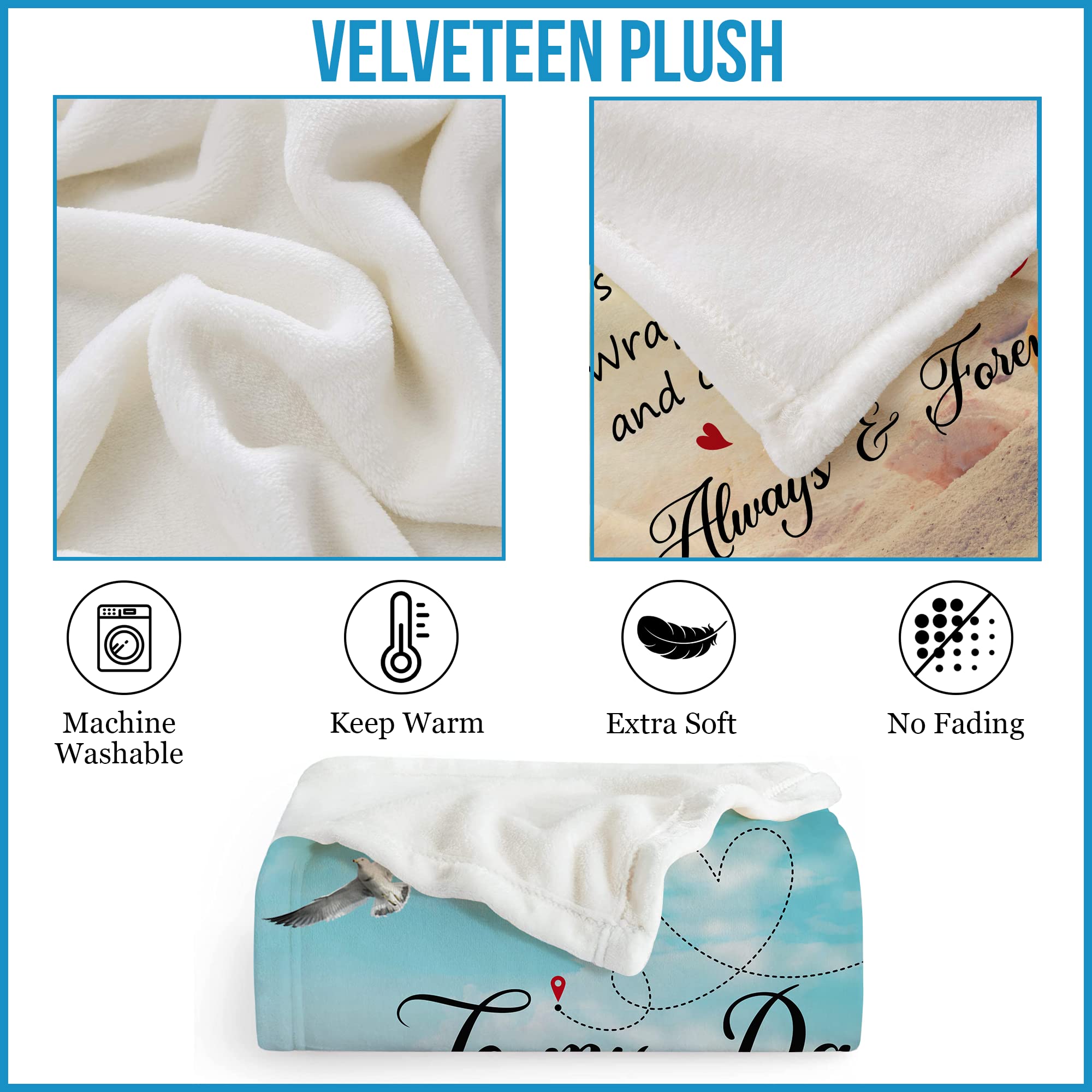 Fastpeace daughter gift blanket folded display emphasizes size and premium material.
