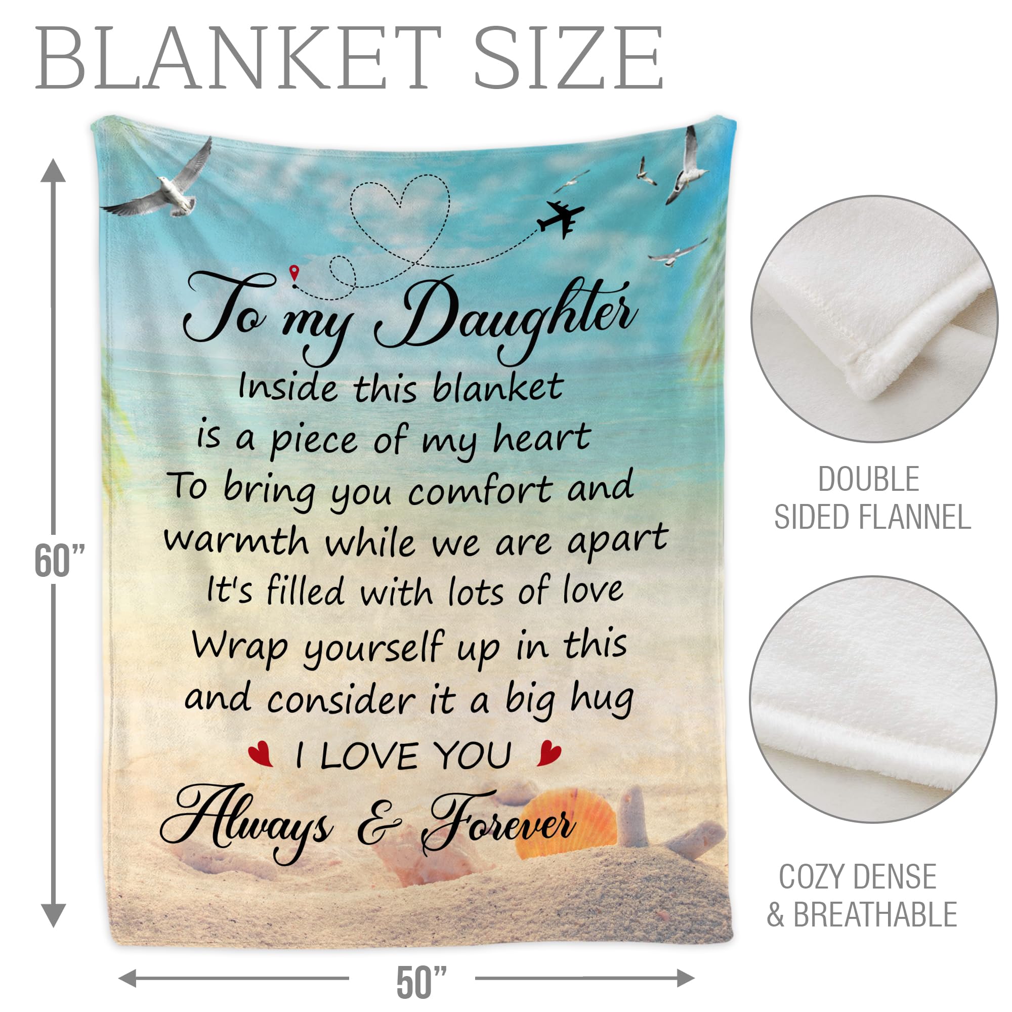 Fastpeace daughter gift blanket on couch highlighting cozy home lounging and relaxation.