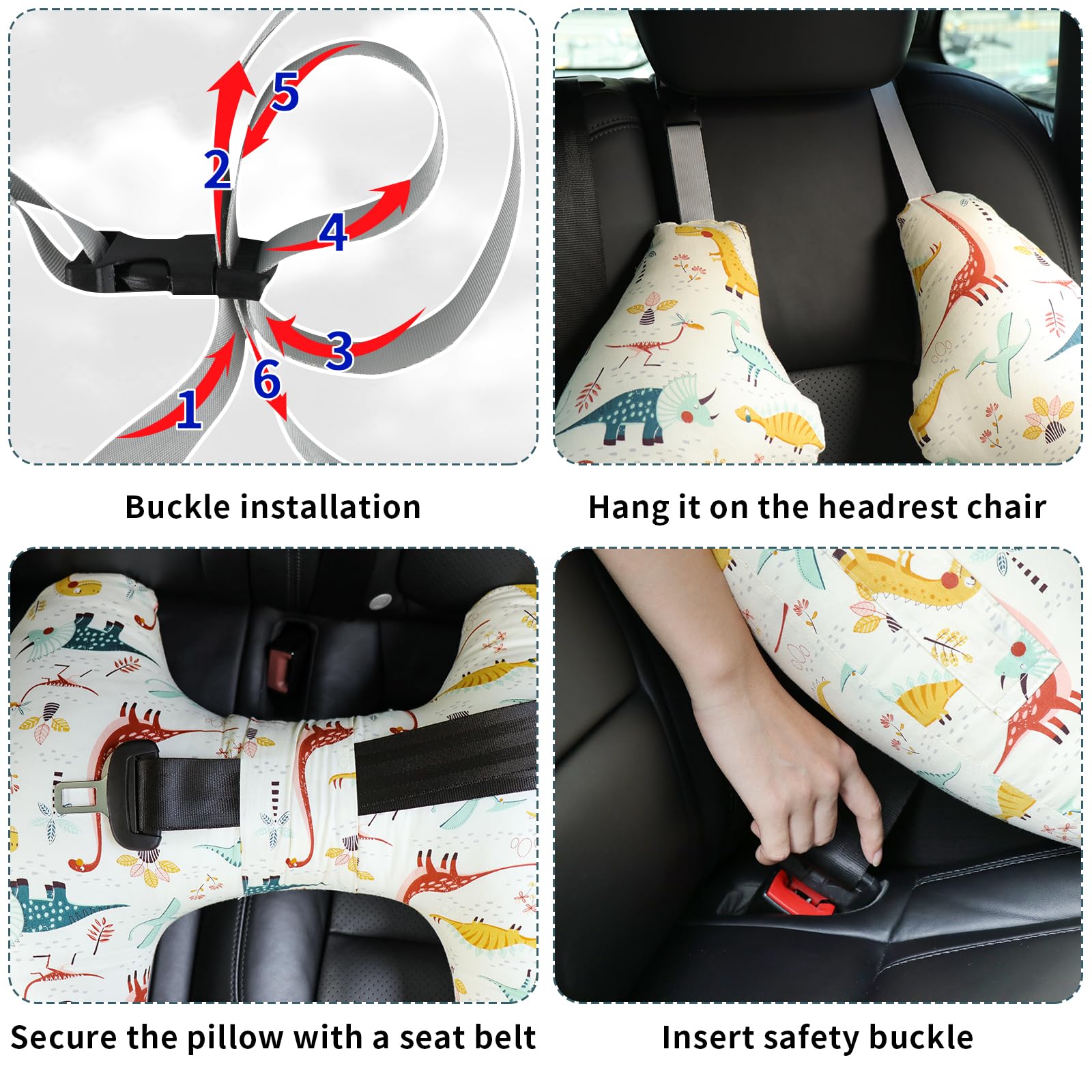 FASTSPOK pillow used by kids and adults on road trips for fatigue relief.