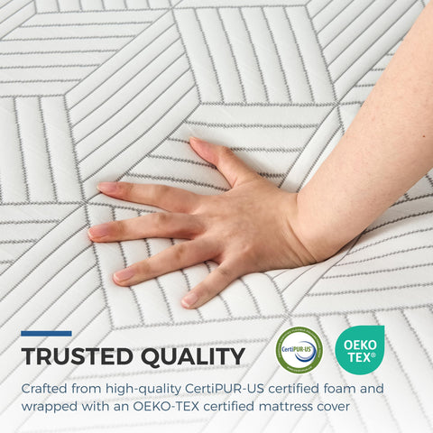 FATHOM Firm Twin Mattress CertiPUR-US certified materials ensure safe use.