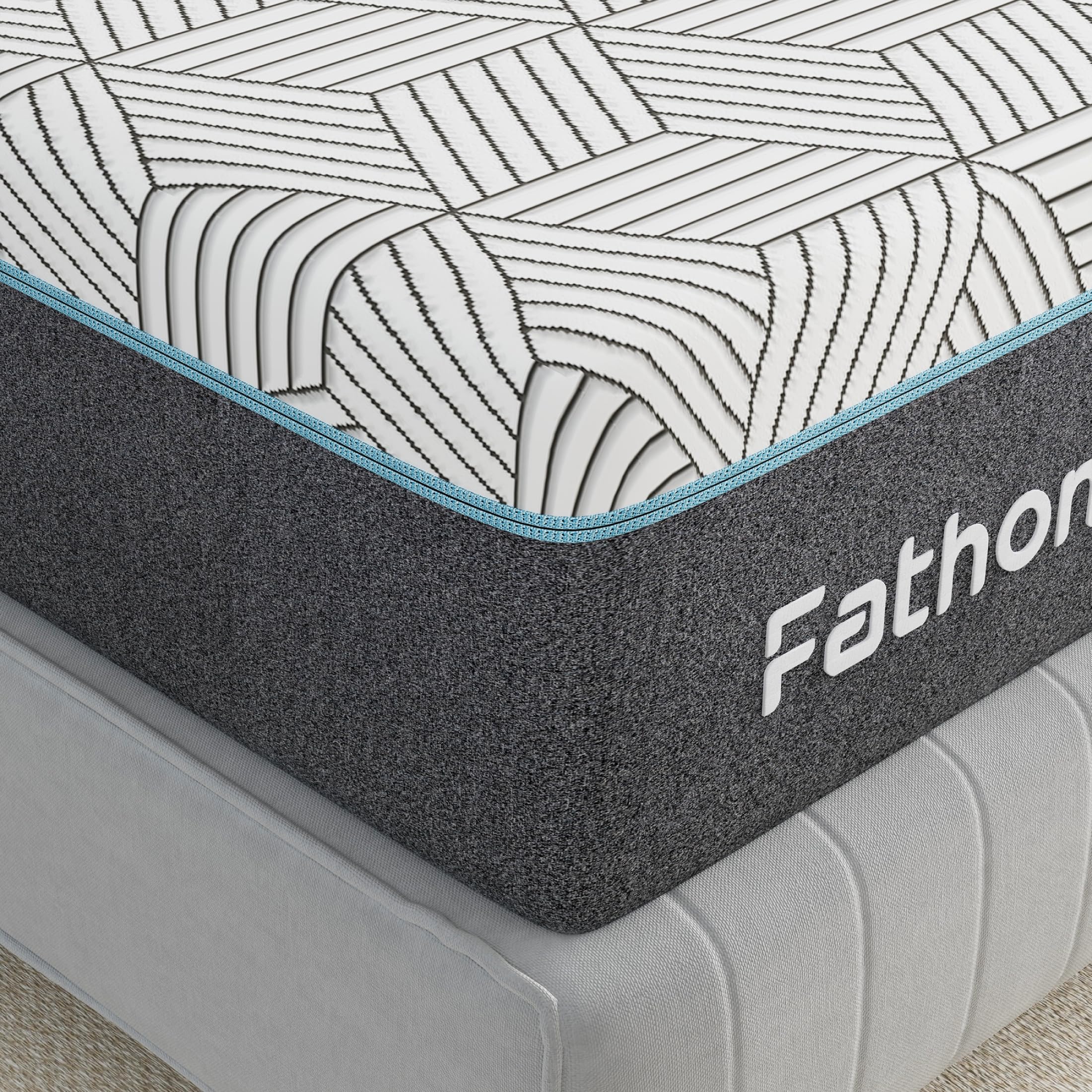 FATHOM Firm Twin Mattress fiberglass-free cover enhances safety and cleaning.