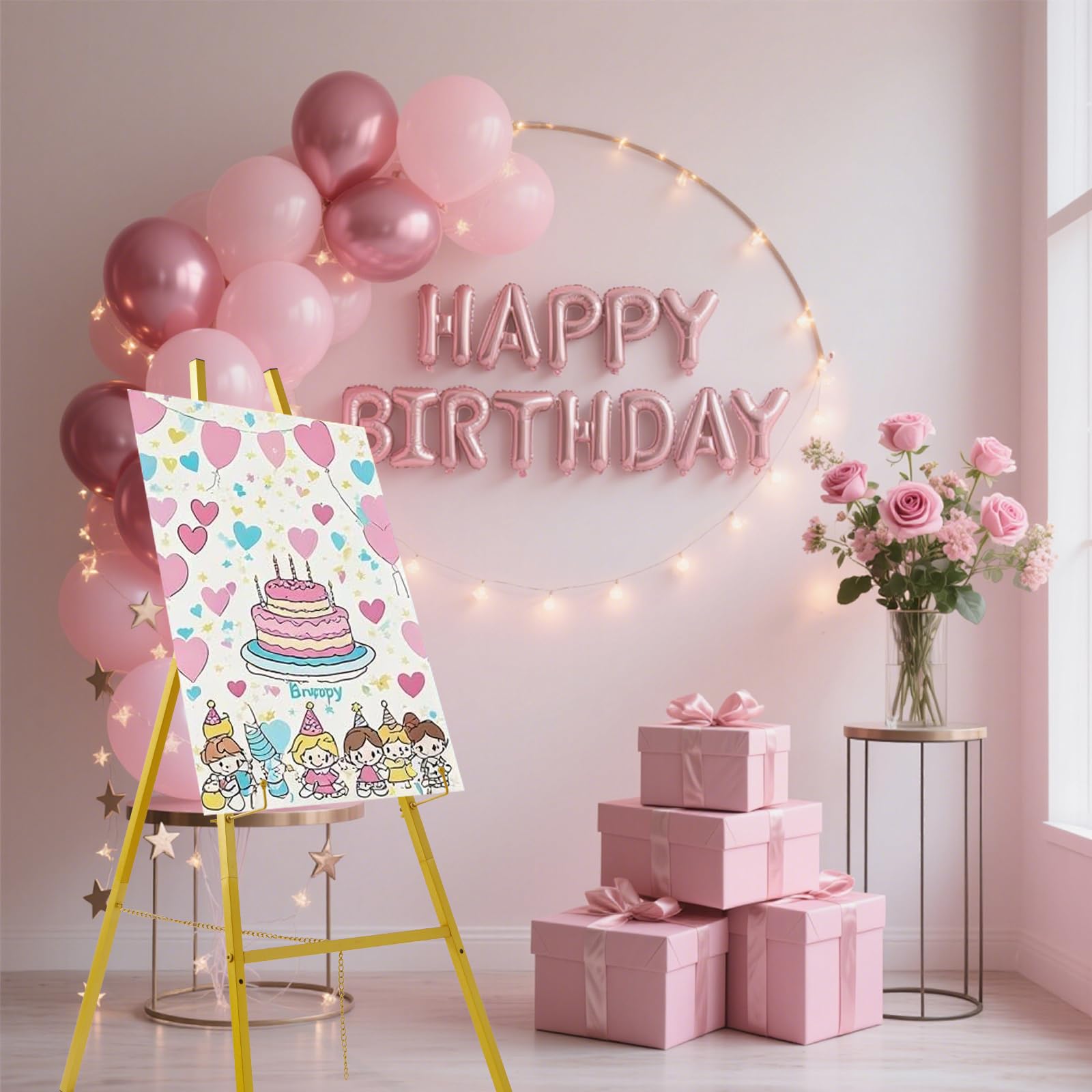 Fatilin adjustable-height easel adapts to child and adult display heights.