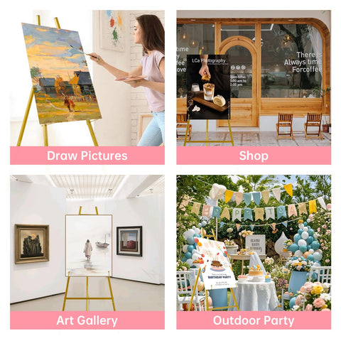 Fatilin non-slip base easel provides stability on varied surfaces.