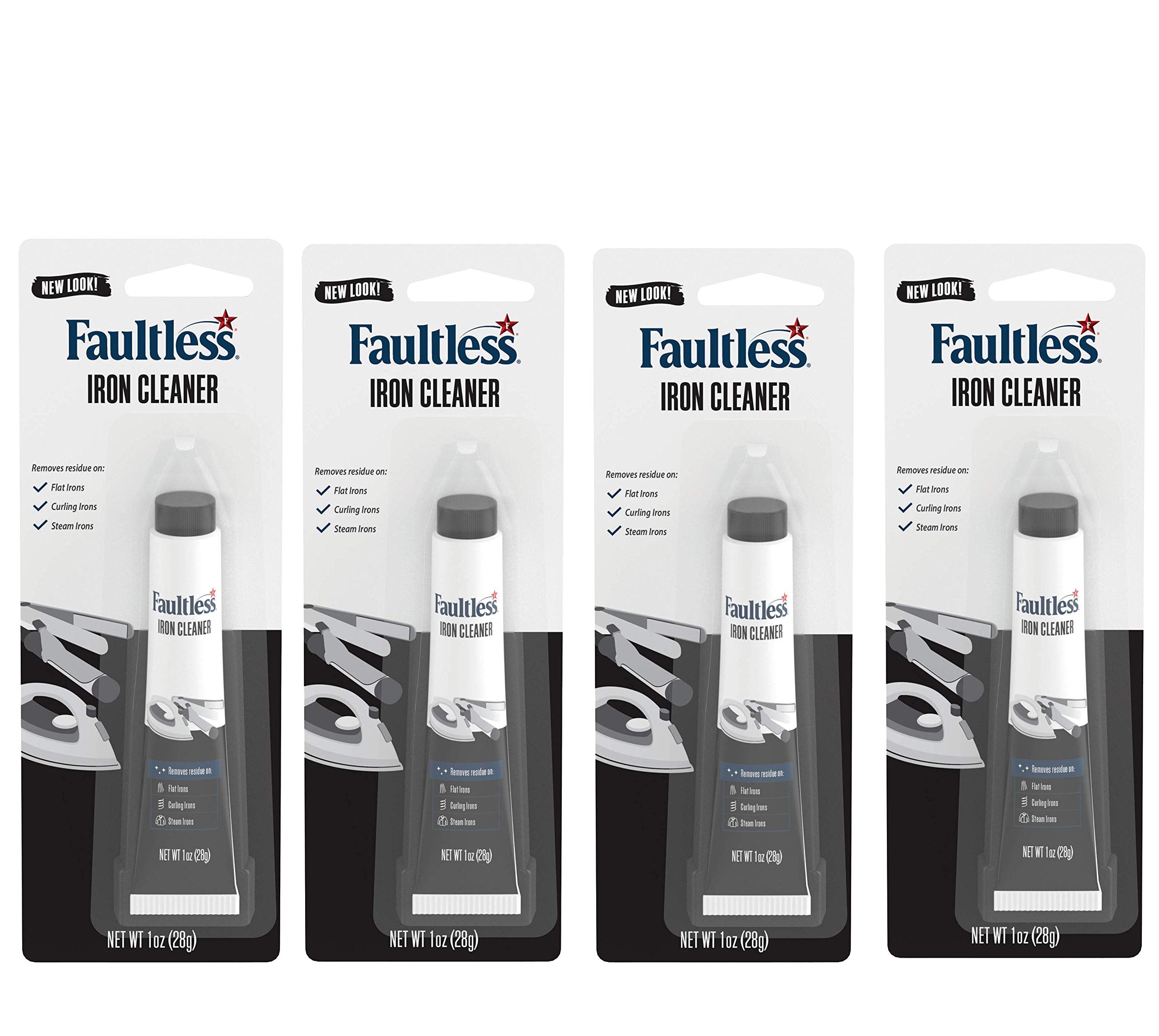 Faultless Hot Iron Cleaner bottle closeup showing quick heat clean action