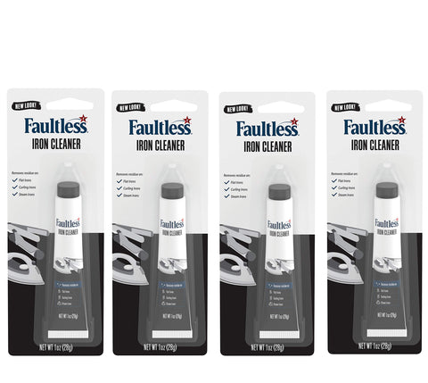 Faultless Hot Iron Cleaner bottle closeup showing quick heat clean action
