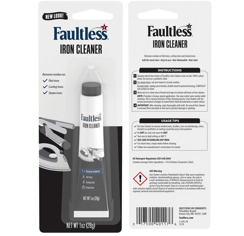 Faultless Hot Iron Cleaner in use on a hot iron surface