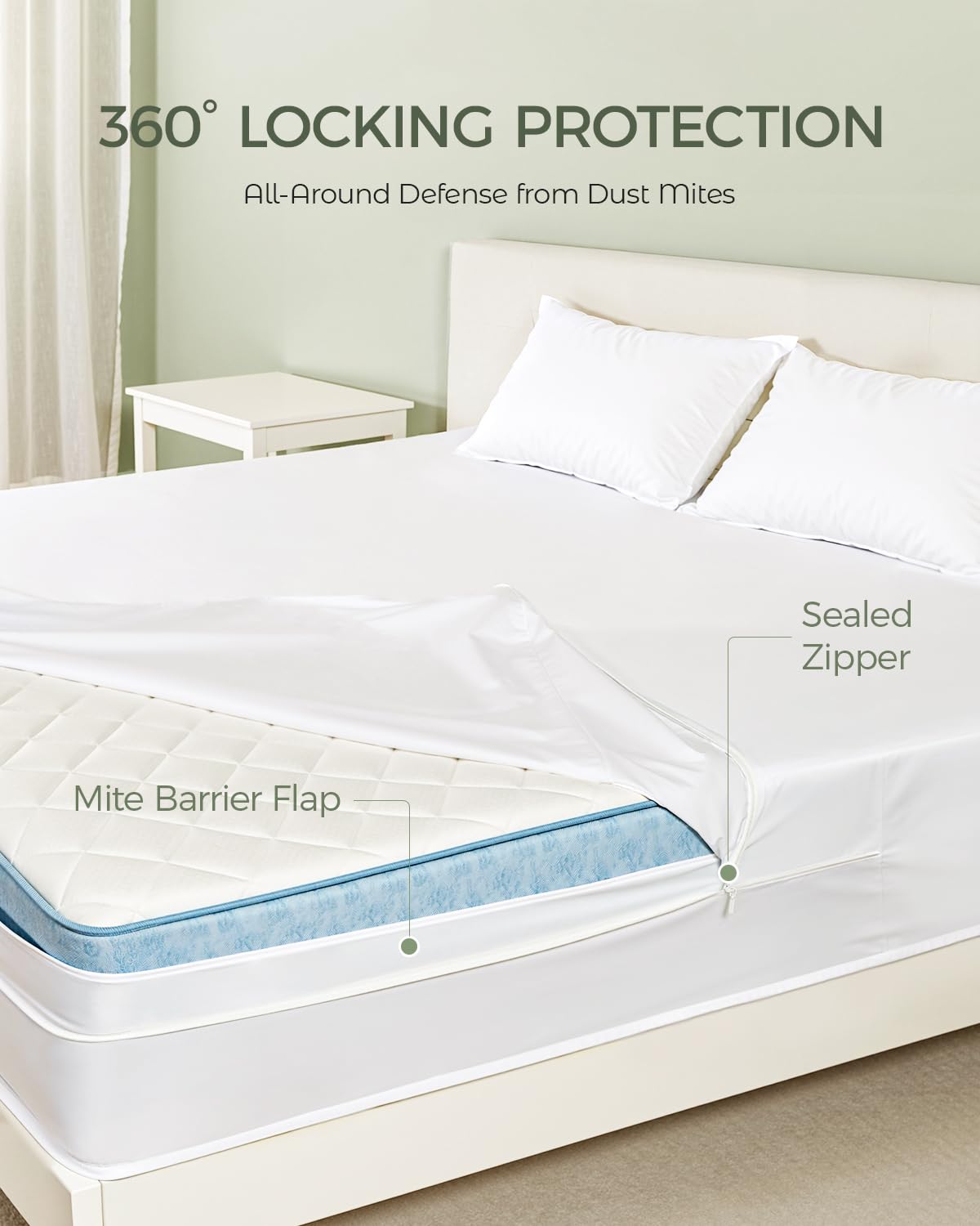 FAUNNA dust-mite-barrier-fabric blocks particles while preserving comfort.