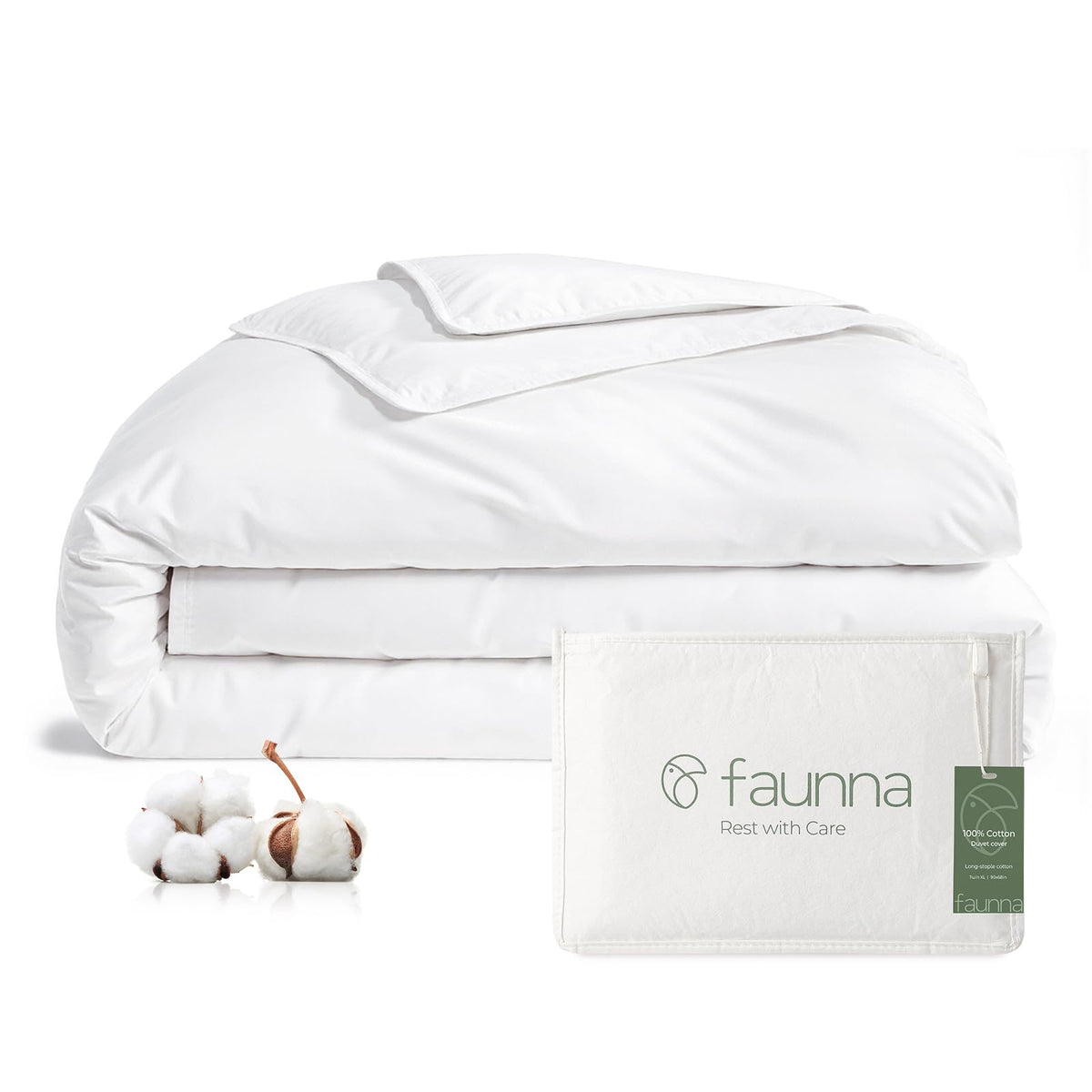 FAUNNA duvet cover with dust-mite protection for a calmer, allergy-aware night.