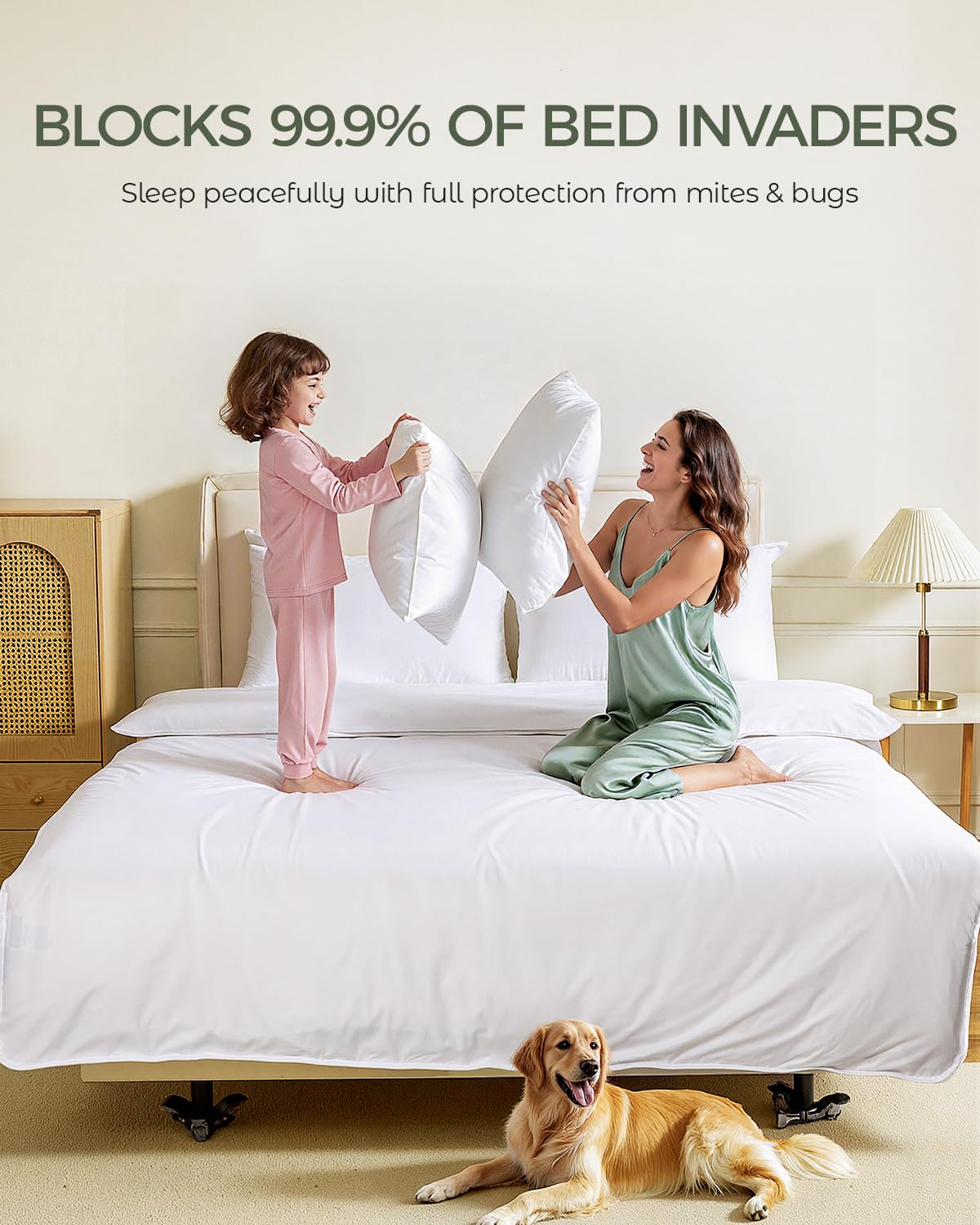FAUNNA hotel-grade pillow protector delivers quiet, durable luxury at home