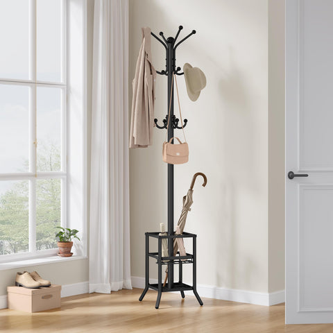 FAVOOSTY 12-hook stand organizes outerwear and accessories
