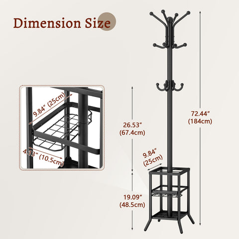 FAVOOSTY black coat rack blends with modern living spaces