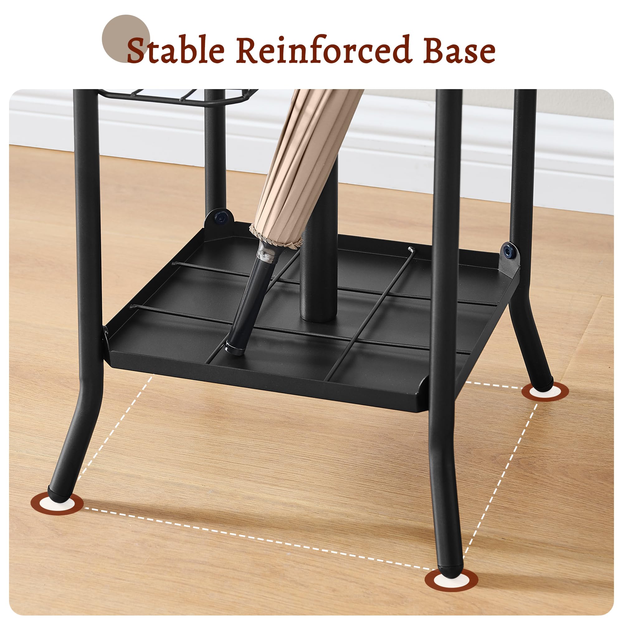 FAVOOSTY umbrella stand keeps rain gear organized and dry
