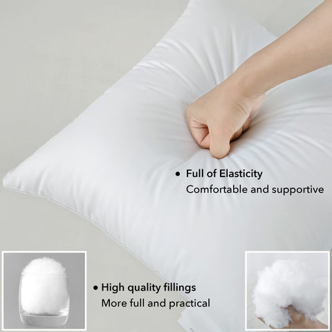 FAVRIQ white cotton cover on a pillow insert for versatile living room styling.