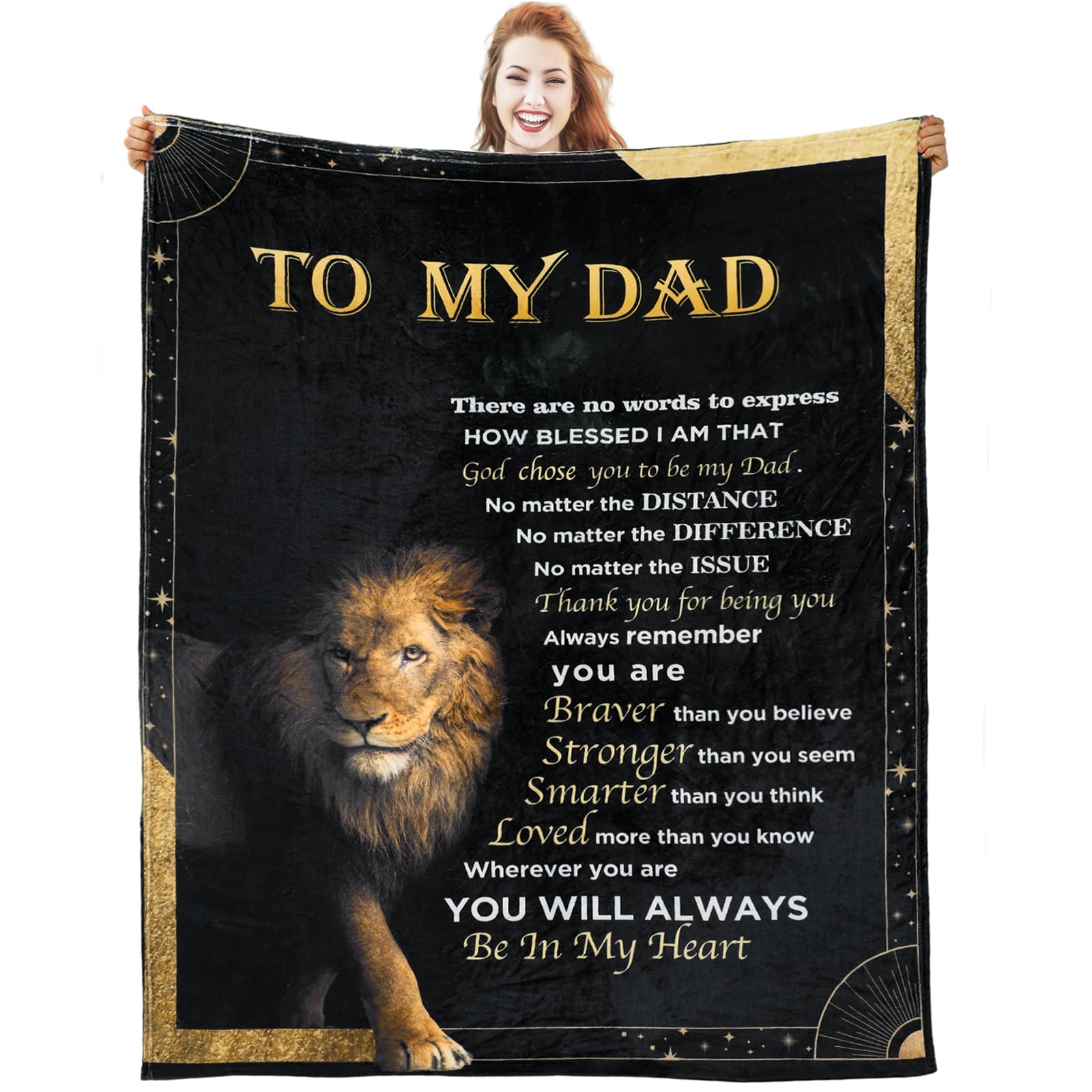 Favwgik dad blanket folded 50x70, easy to tuck away and gift