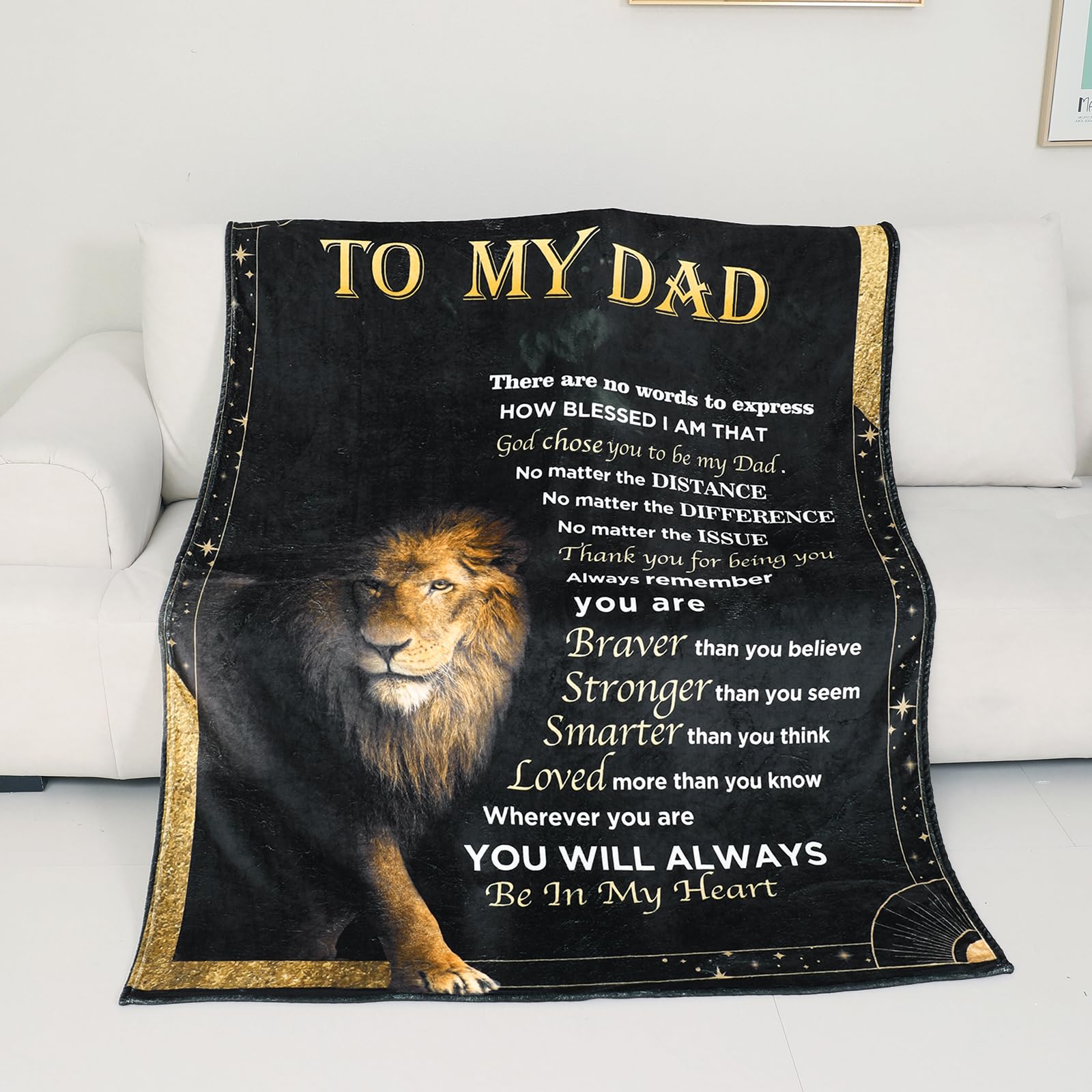 Favwgik dad blanket spread on sofa, adding soft warmth for evenings