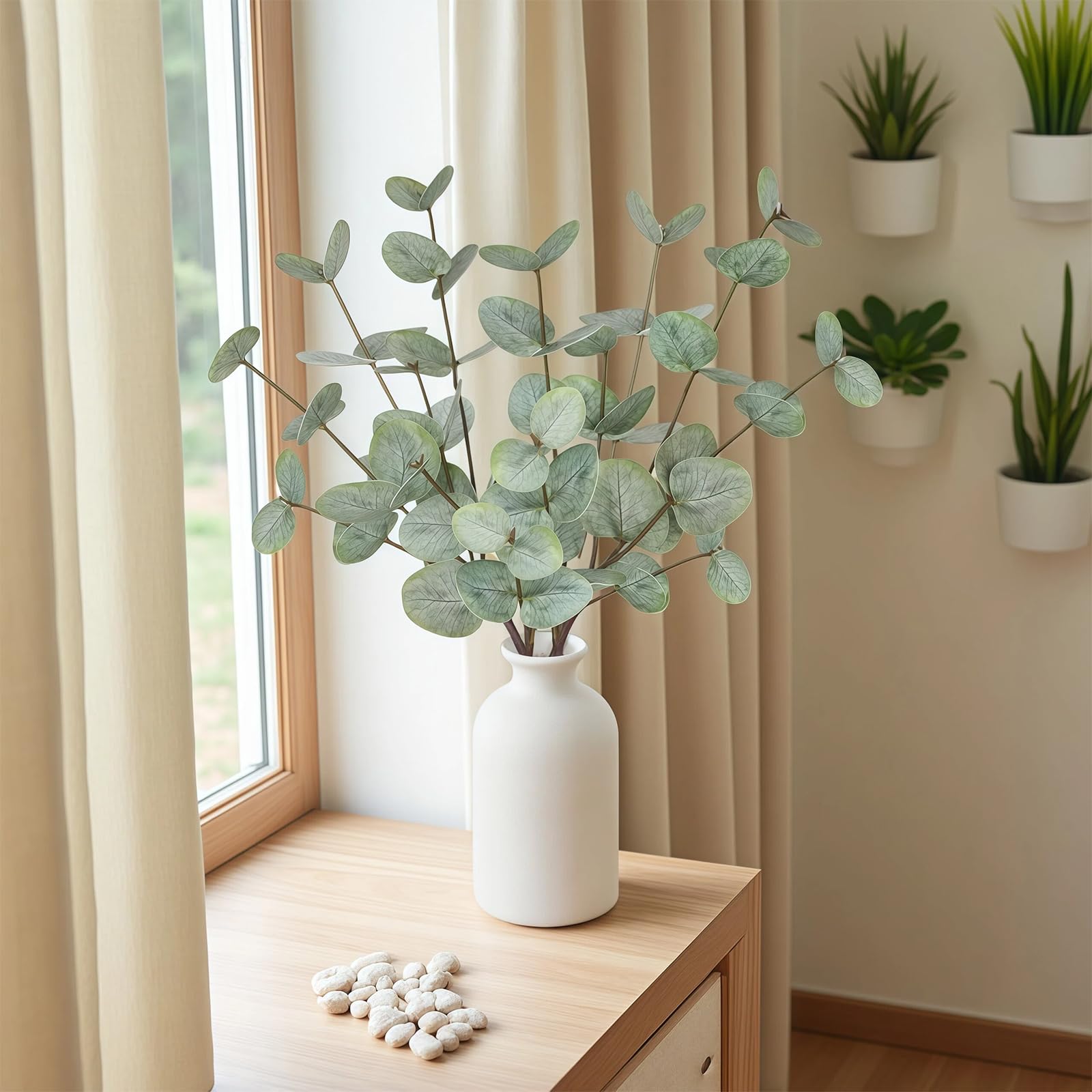 Fawairyc eucalyptus stems at entryway for a welcoming look.