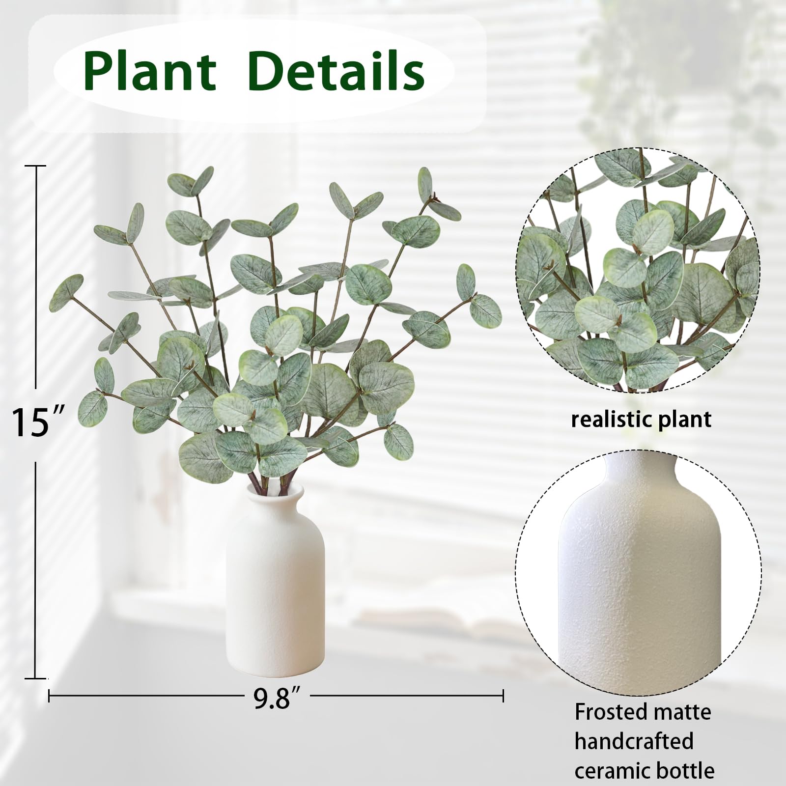 Fawairyc eucalyptus stems on a desk setup to brighten workspaces.