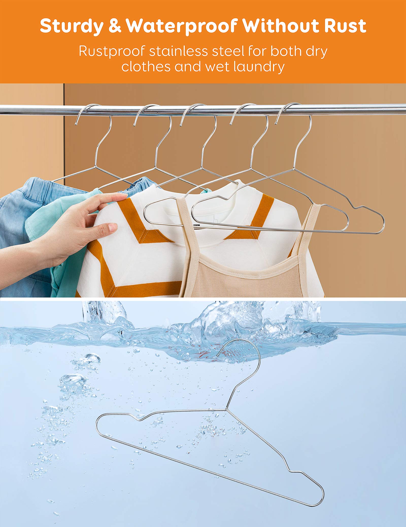Fayleeko slim profile hangers save closet space for kids' outfits.