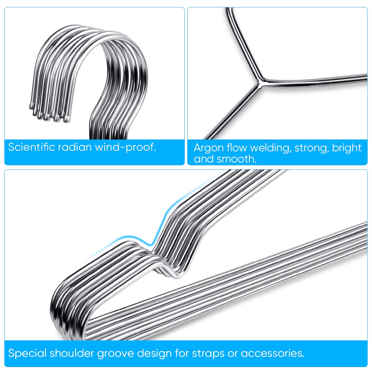Fayleeko rust-proof waterproof hanger set ideal for humid rooms.