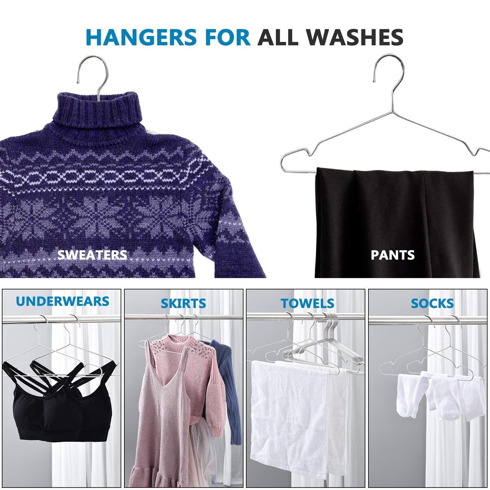 Fayleeko ultra-thin hangers maximize closet space and elegance