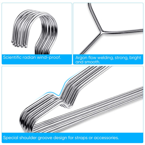 Fayleeko 40-pack hangers organized in a neat stack for efficient storage.