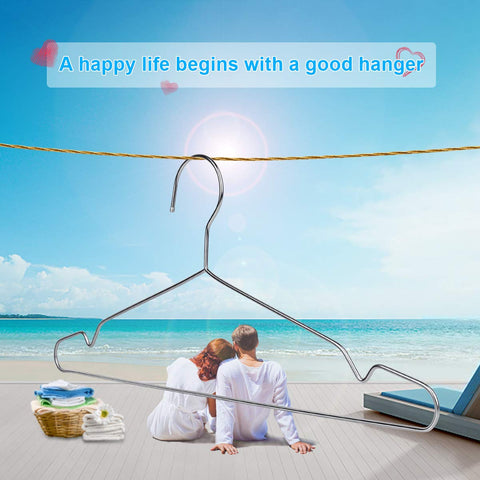 Fayleeko wire hangers flat profile easy to stack when not in use