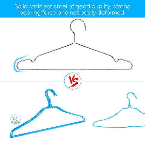 Fayleeko wire hangers strong durable stainless steel ideal for heavy garments