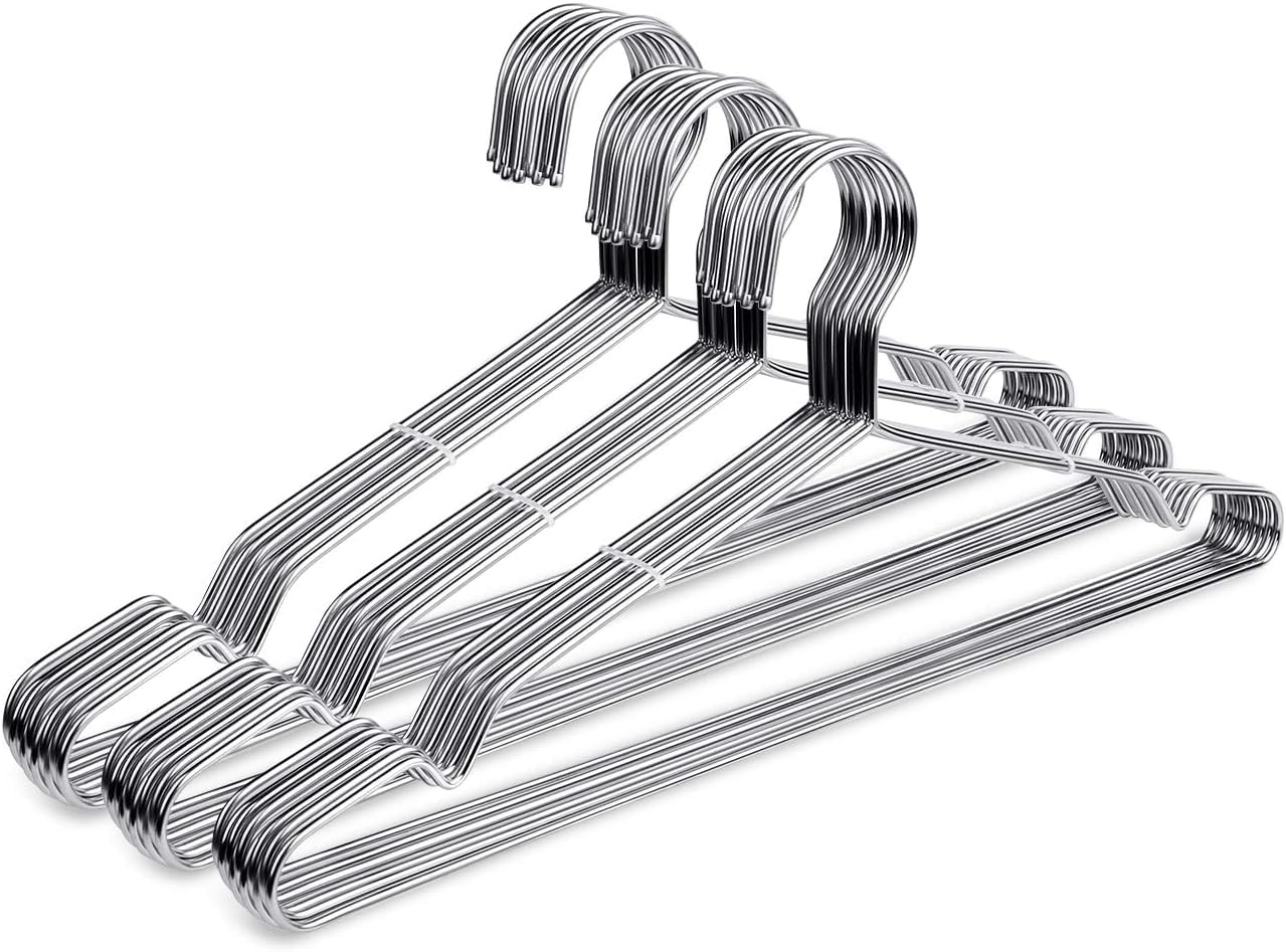 Fayleeko wire hanger ultra thin 16.5 inch close up for space saving closet organization