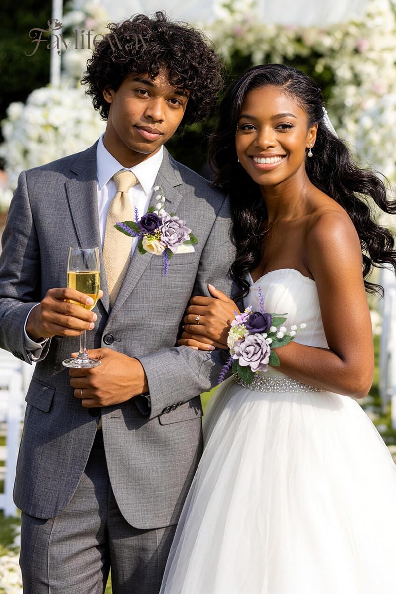 Faylifeway boutonniere with pin and clip for easy attachment to suit