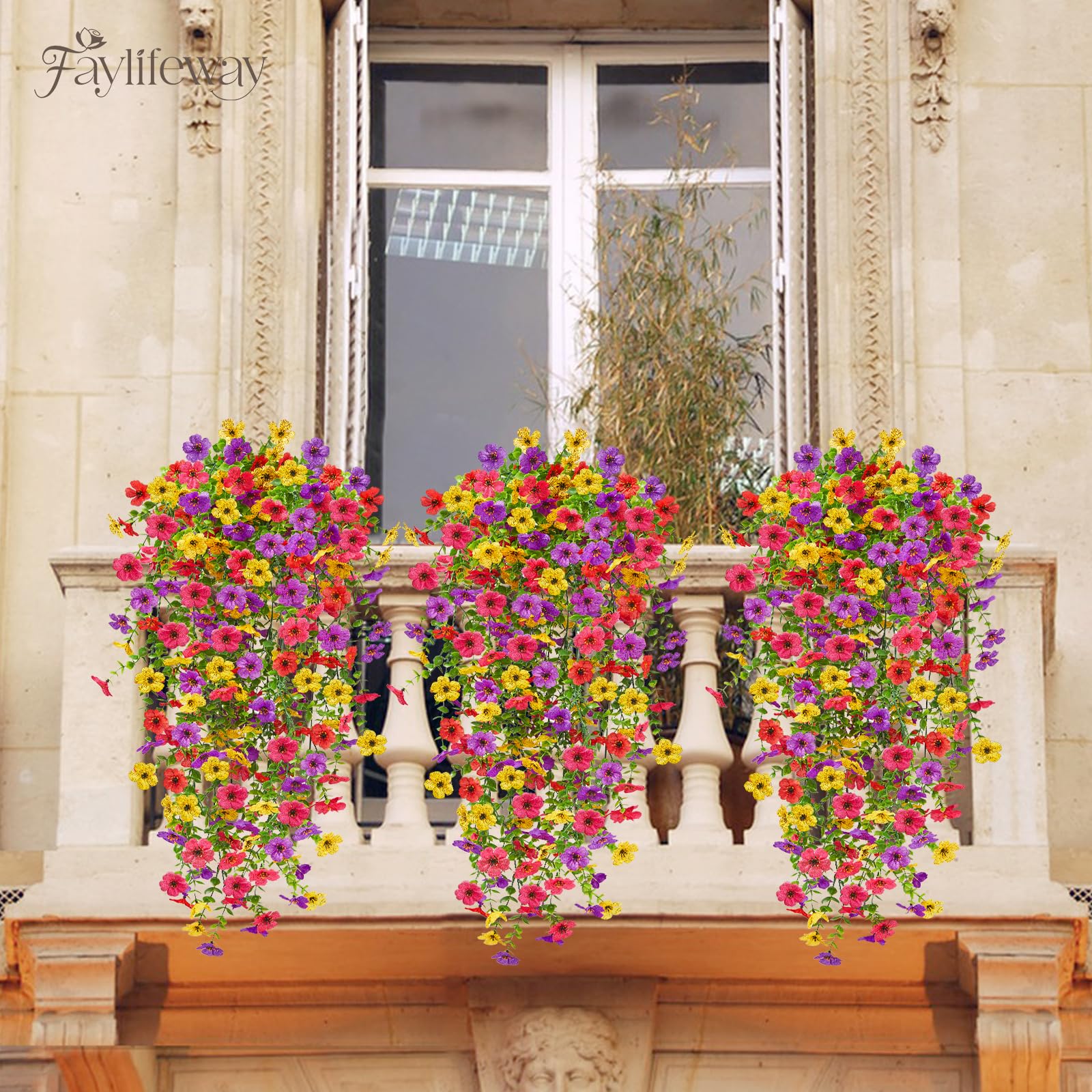 Each piece is about 29.5 inches long with 26 inches cascading vines