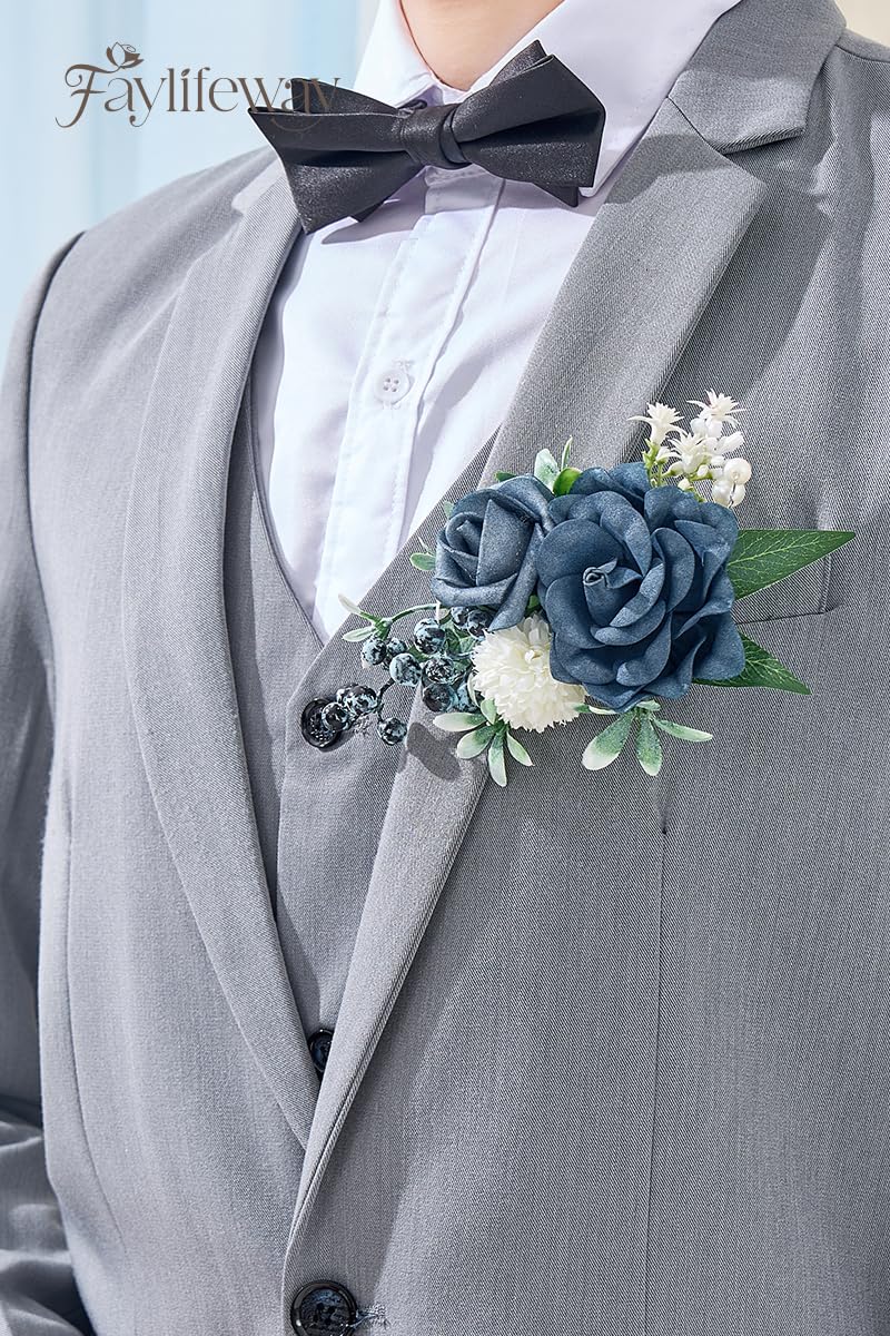 Faylifeway blue rose set suitable for homecoming and anniversary decor.