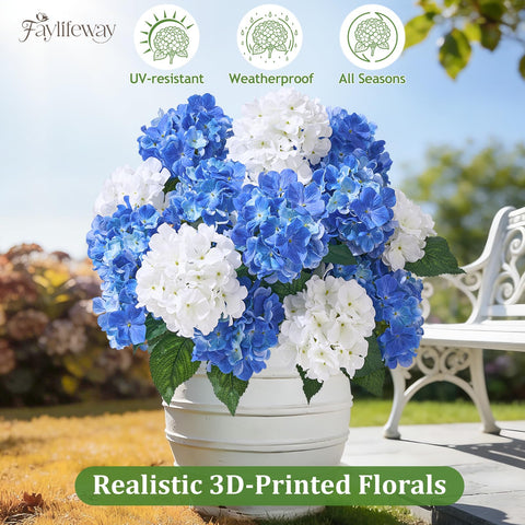 Faylifeway outdoor hydrangea small blooms four point three inch detail for balcony accents