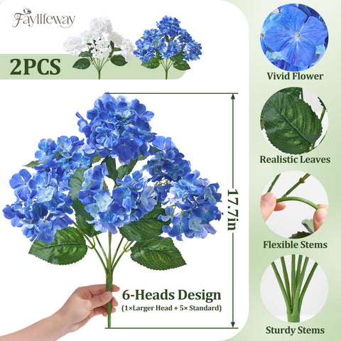 Faylifeway outdoor hydrangea UV resistant fade proof for sunny patios