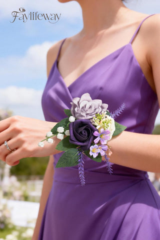 Faylifeway high quality PE foam and silk petals in corsage detail