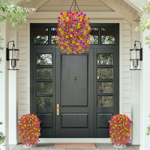 Faylifeway natural lifelike petals and realistic green vines
