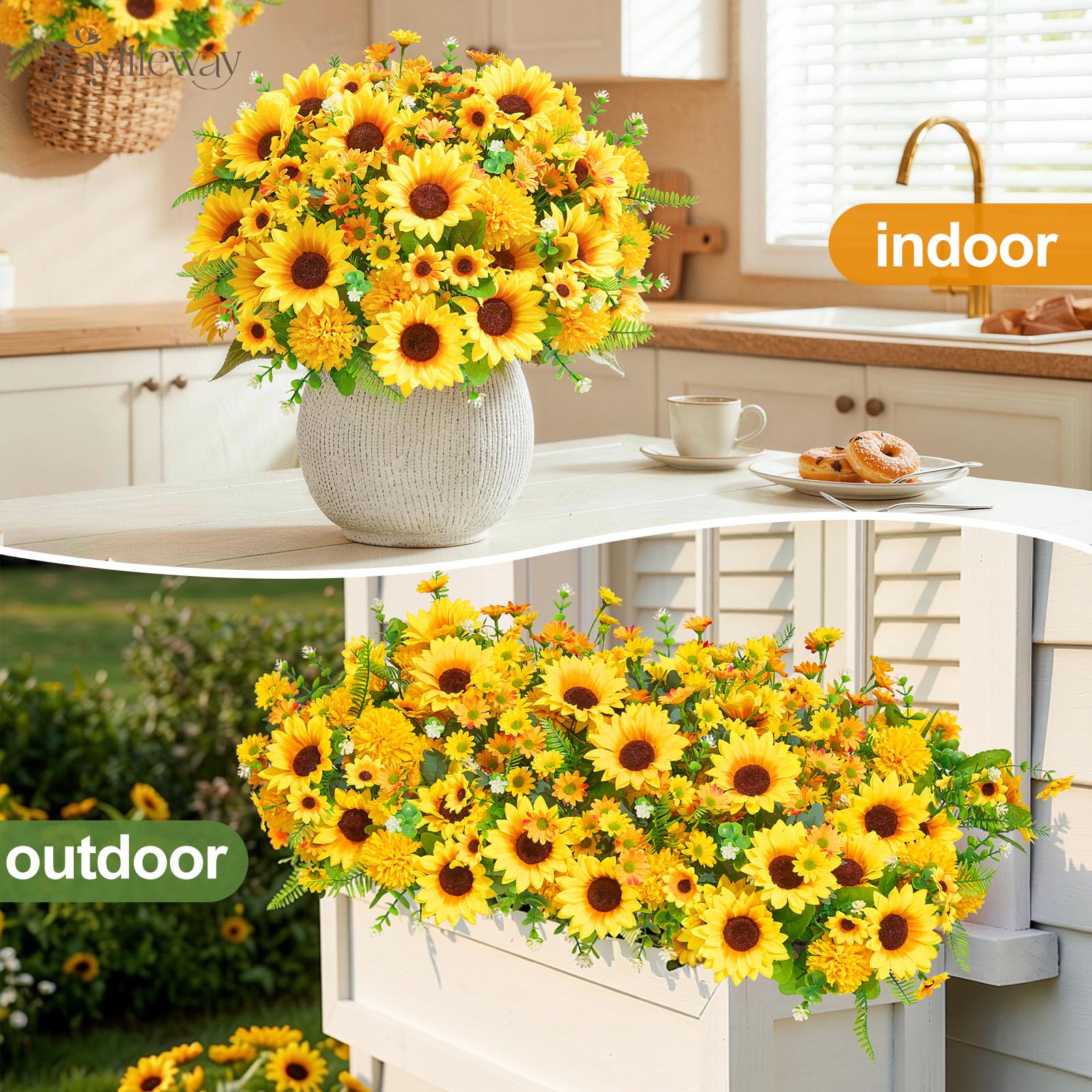 Faylifeway sunflowers full display eight bundles ready for planters