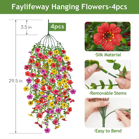 Faylifeway UV-resistant blooms offer low maintenance beauty on balconies and windows.