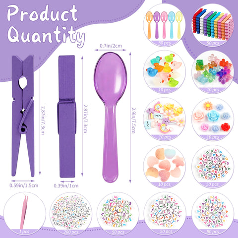 Fayoo cheer pin kit with colorful spoons and beads for vibrant designs