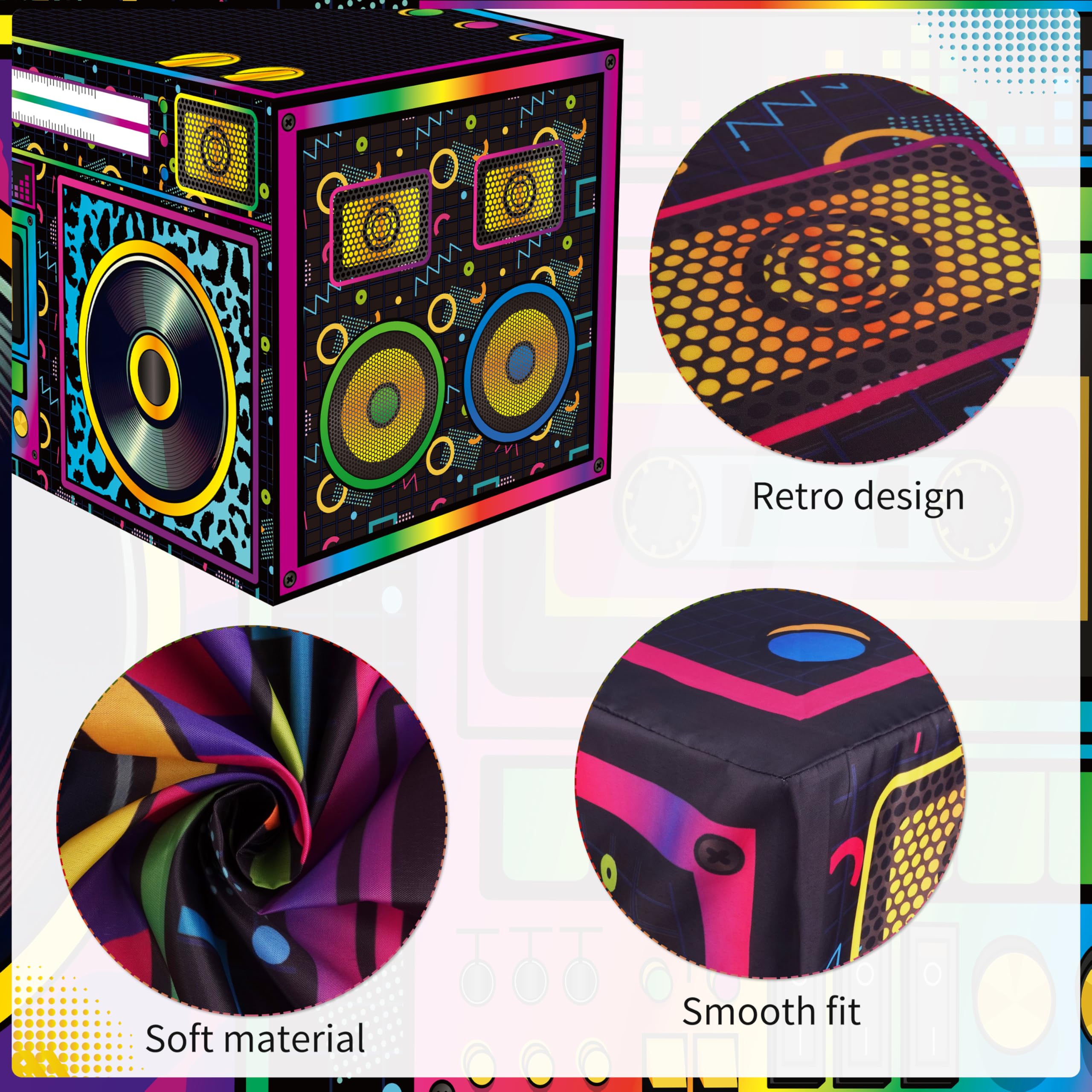 Fayoo retro guitar foil balloon enhances an 80s themed celebration.